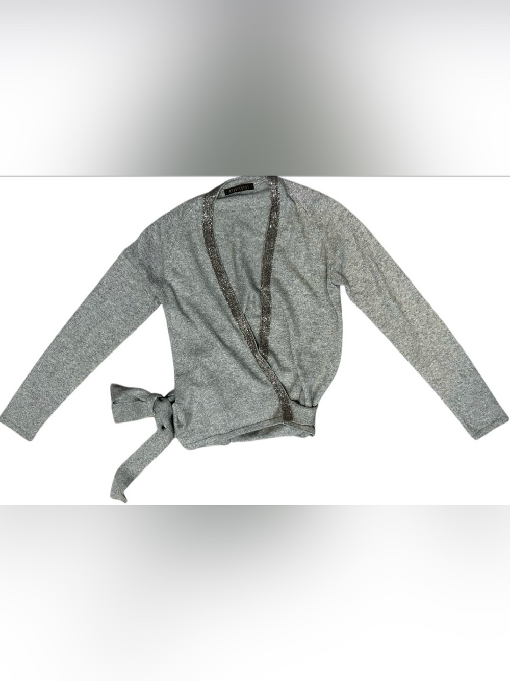Apostrophe Silk & Cashmere Tie Waist Wrap Cardigan Sz T1
